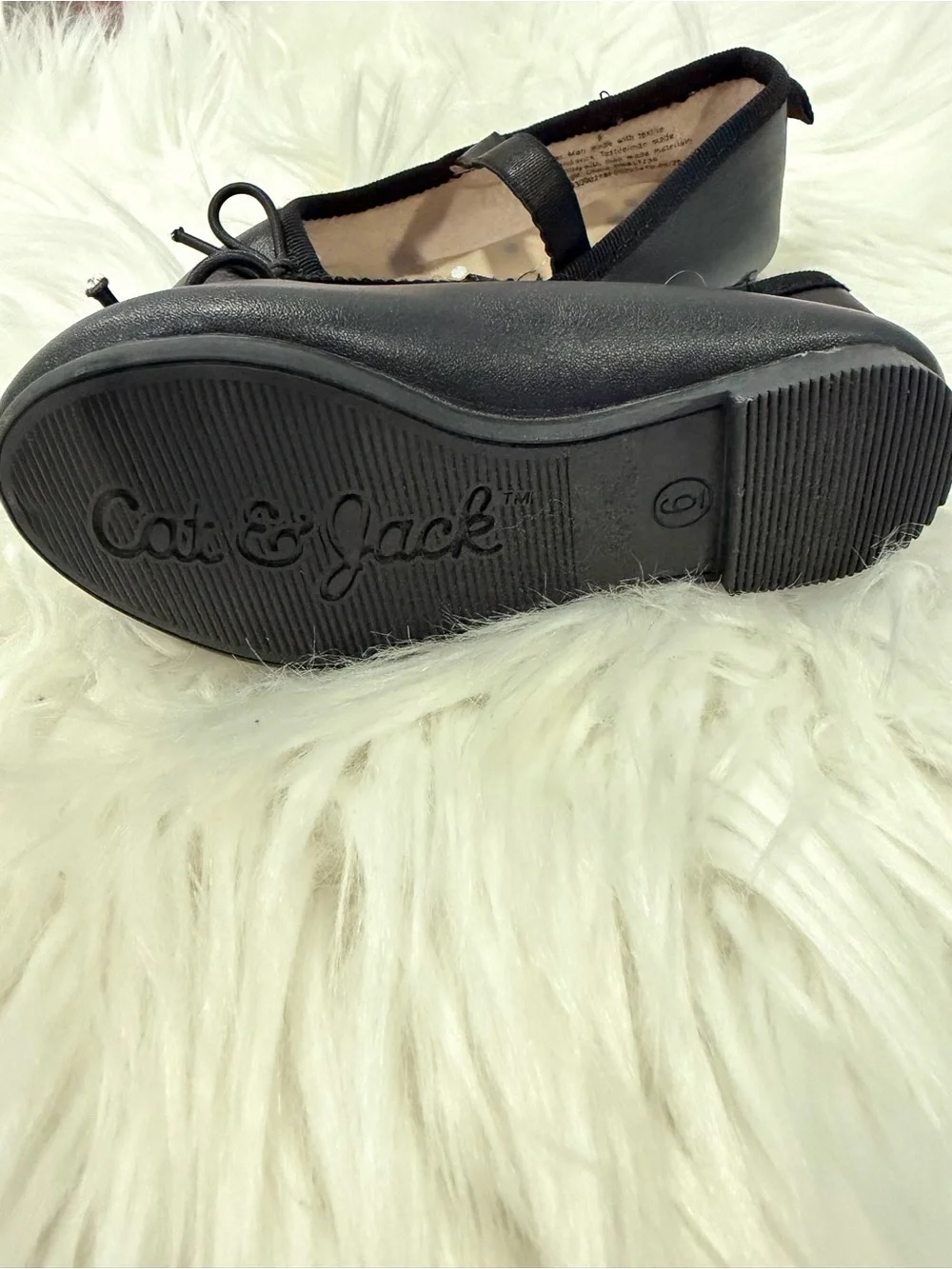 Cat & Jack Black Girls' Mary Jane Ballet Flats 6T